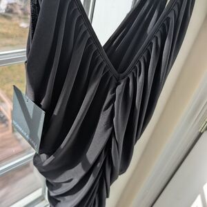 Norma Kamali Black Draped Women's Dress